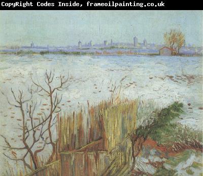 Vincent Van Gogh Snowy Landscape with Arles in the Background (nn04)
